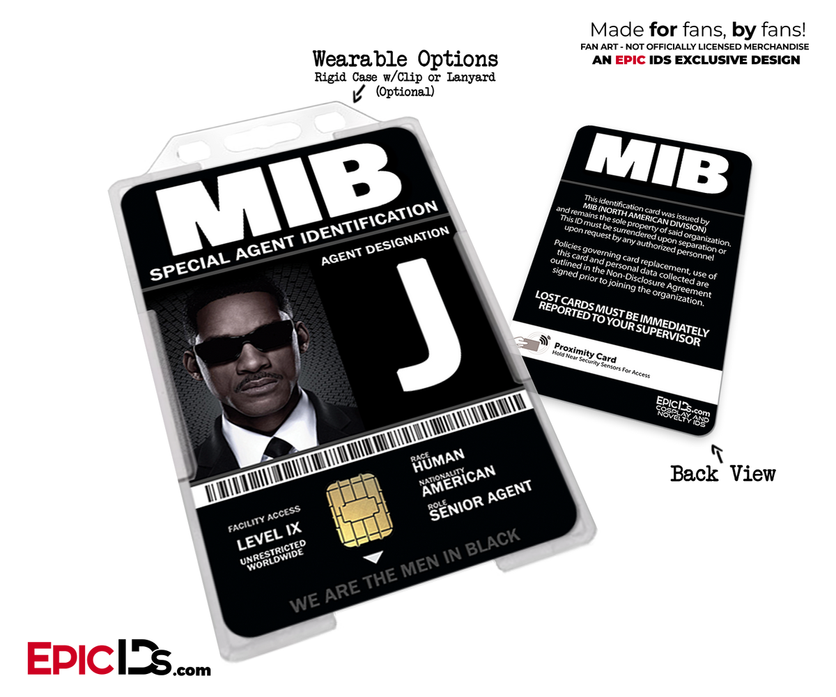Special Agent &#39;MIB - Men In Black&#39; Cosplay Name Badge [Movie Characters] - Epic IDs
