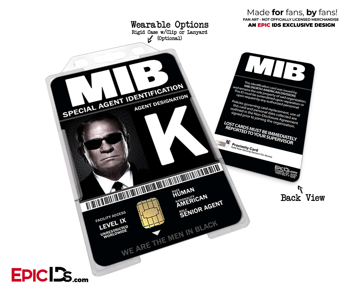 Special Agent &#39;MIB - Men In Black&#39; Cosplay Name Badge [Movie Characters] - Epic IDs
