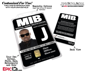 Special Agent 'MIB — Men In Black' Cosplay Name Badge — Photo Personalized [Legacy Edition]