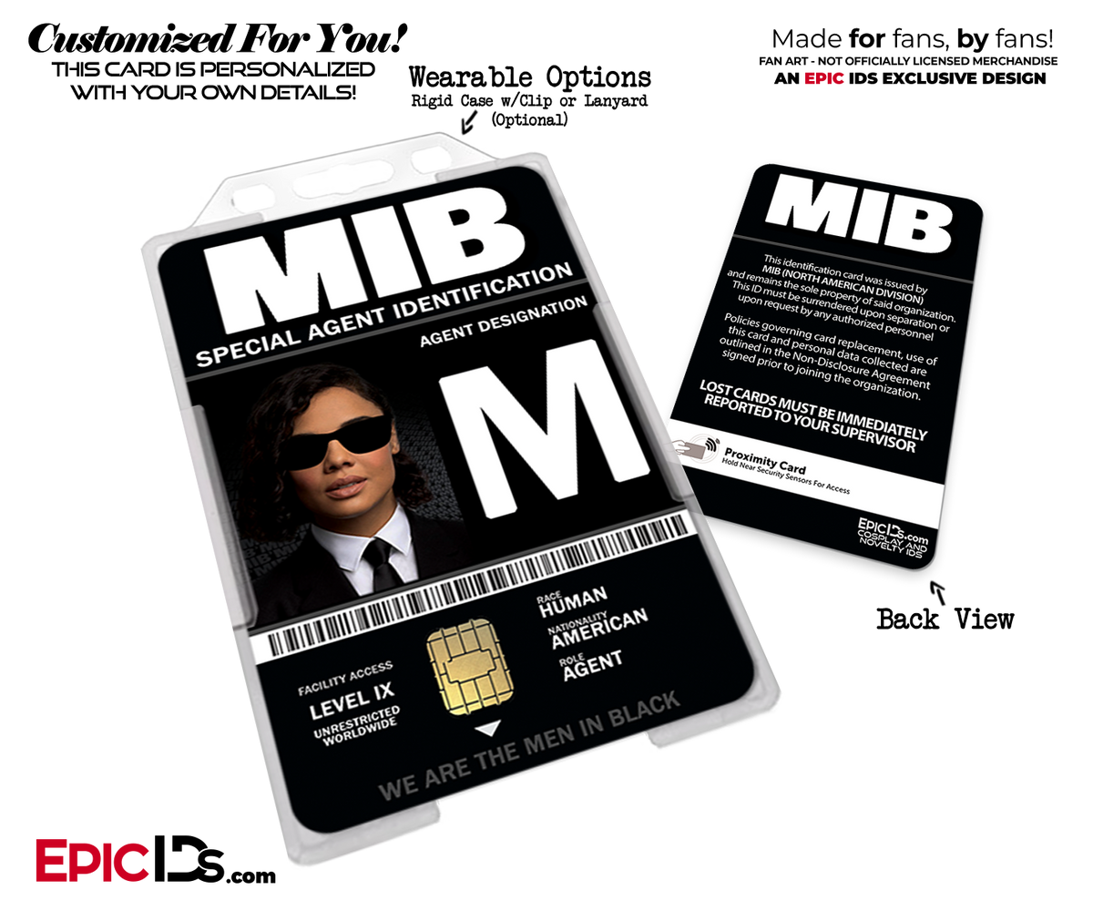 Special Agent &#39;MIB - Men In Black International&#39; Cosplay Name Badge [Movie Characters] - Epic IDs