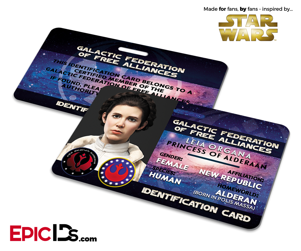 Star Wars Inspired - Galactic Alliance - Leia Organa Identification Card - Epic IDs