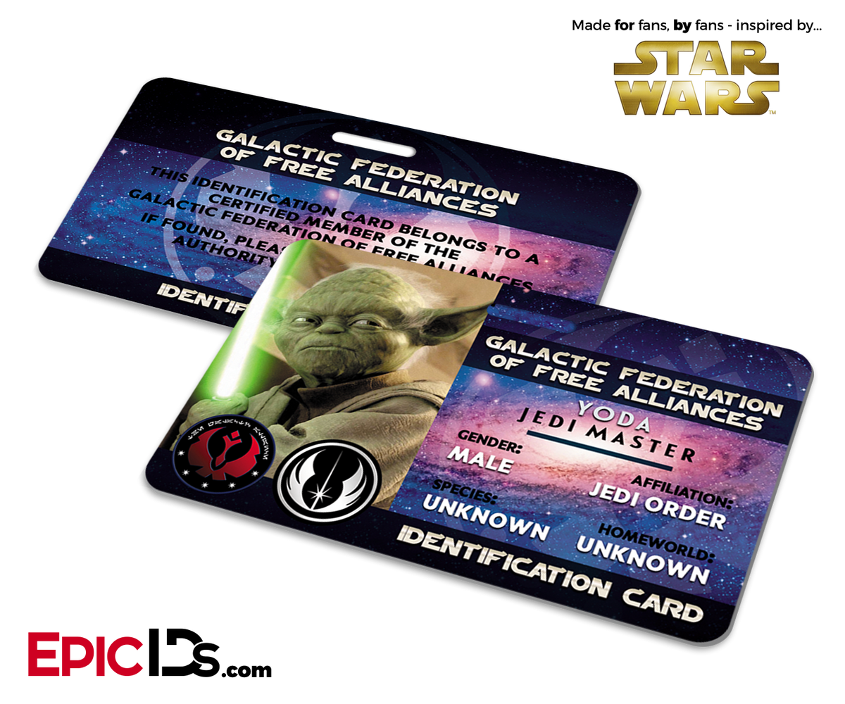 Star Wars Inspired - Galactic Alliance - Master Yoda Identification Card - Epic IDs