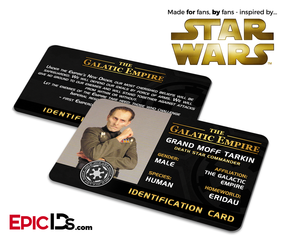 Star Wars Inspired - The Galactic Empire - Moff Tarkin ID Card - Epic IDs
