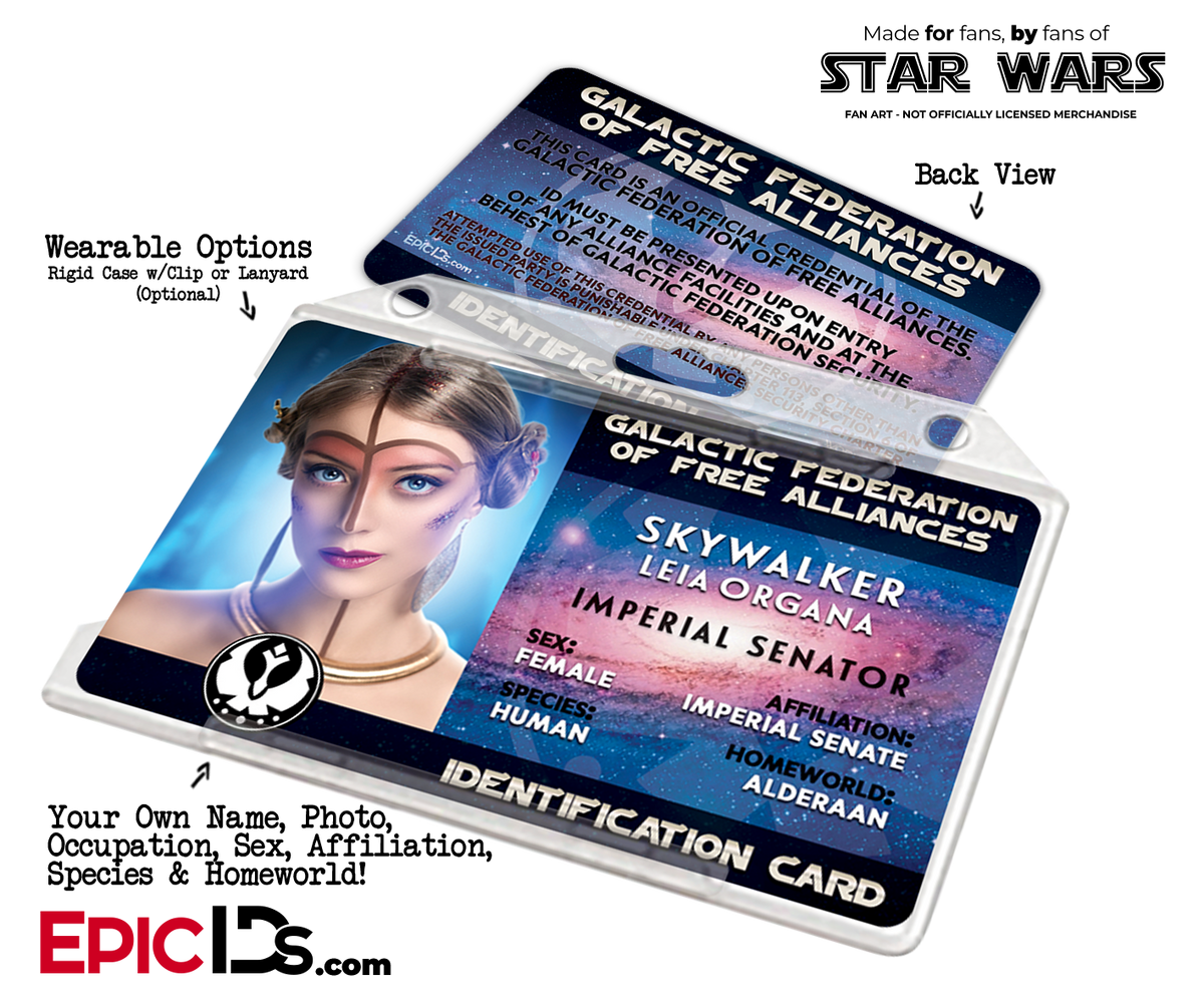 Star Wars Inspired Galactic Alliance Identification Card [Photo Personalized] - Epic IDs