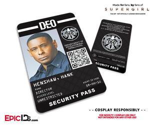 Supergirl TV Series Inspired Department of Extranormal Operations (DEO) Security ID — Hank Henshaw