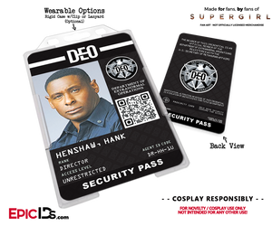 Supergirl TV Series Inspired Department of Extranormal Operations (DEO) Security ID - Hank Henshaw - Epic IDs