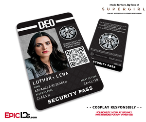 Supergirl TV Series Inspired Department of Extranormal Operations (DEO) Security ID — Lena Luthor