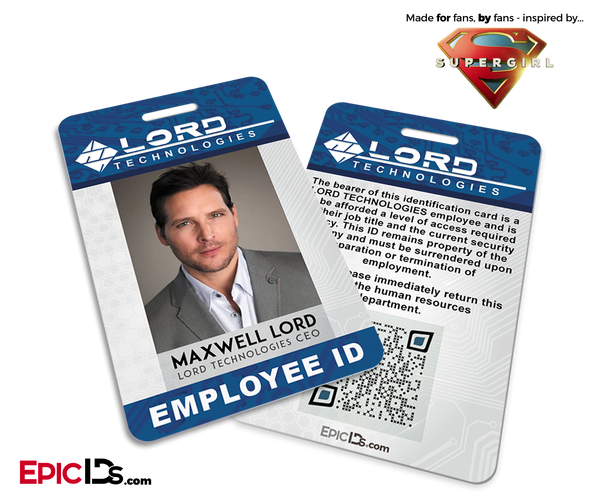 Supergirl TV Series Inspired LORD Industries Employee ID — Maxwell