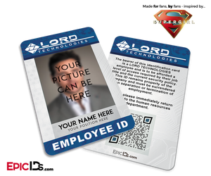 Supergirl TV Series Inspired LORD Technologies Employee ID — Photo Personalized