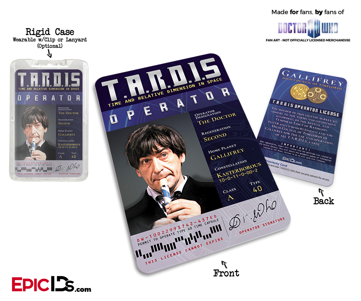 TARDIS &#39;Doctor Who&#39; Operator License - (02) The Second Doctor - Epic IDs