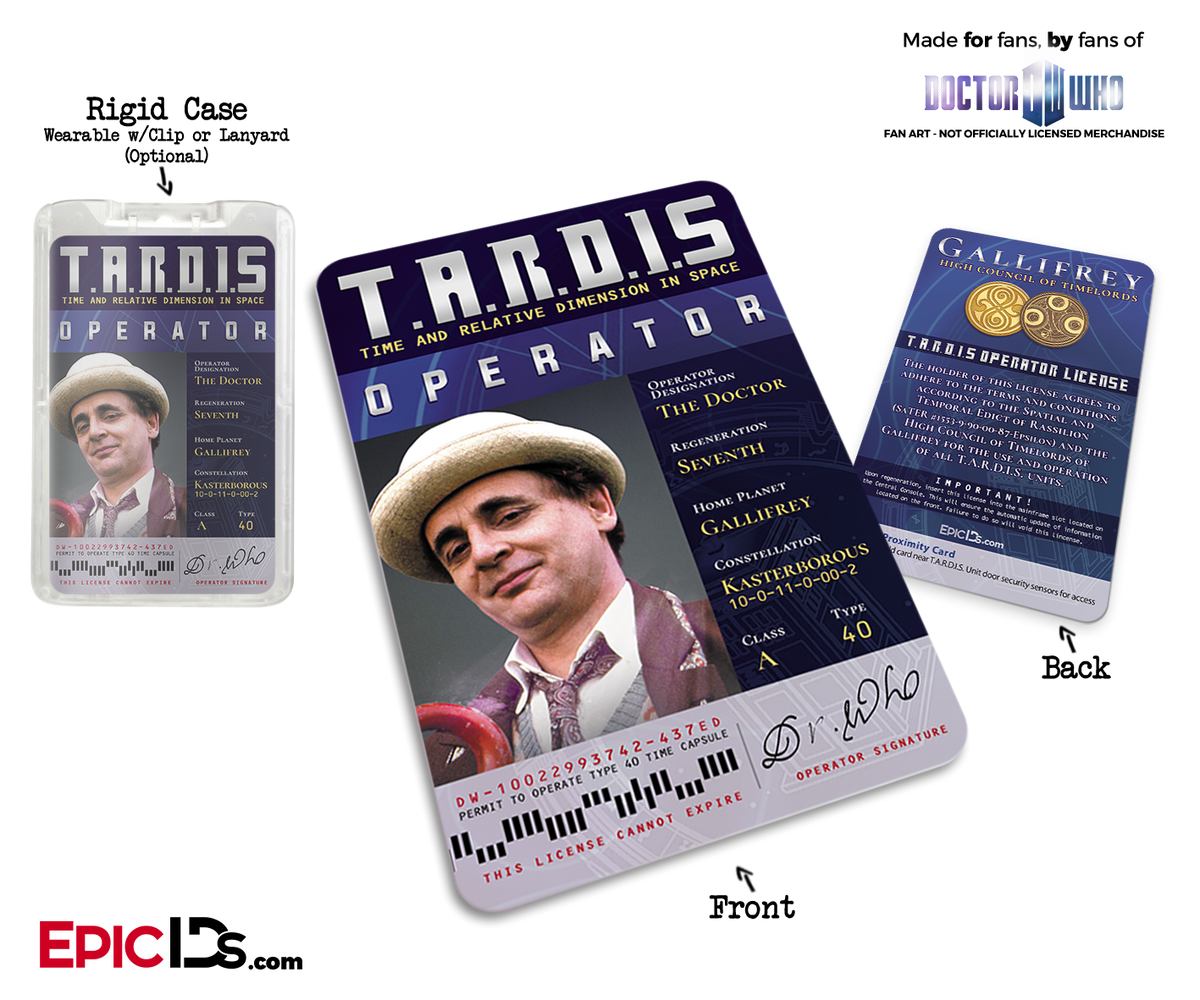 TARDIS &#39;Doctor Who&#39; Operator License - (07) The Seventh Doctor - Epic IDs
