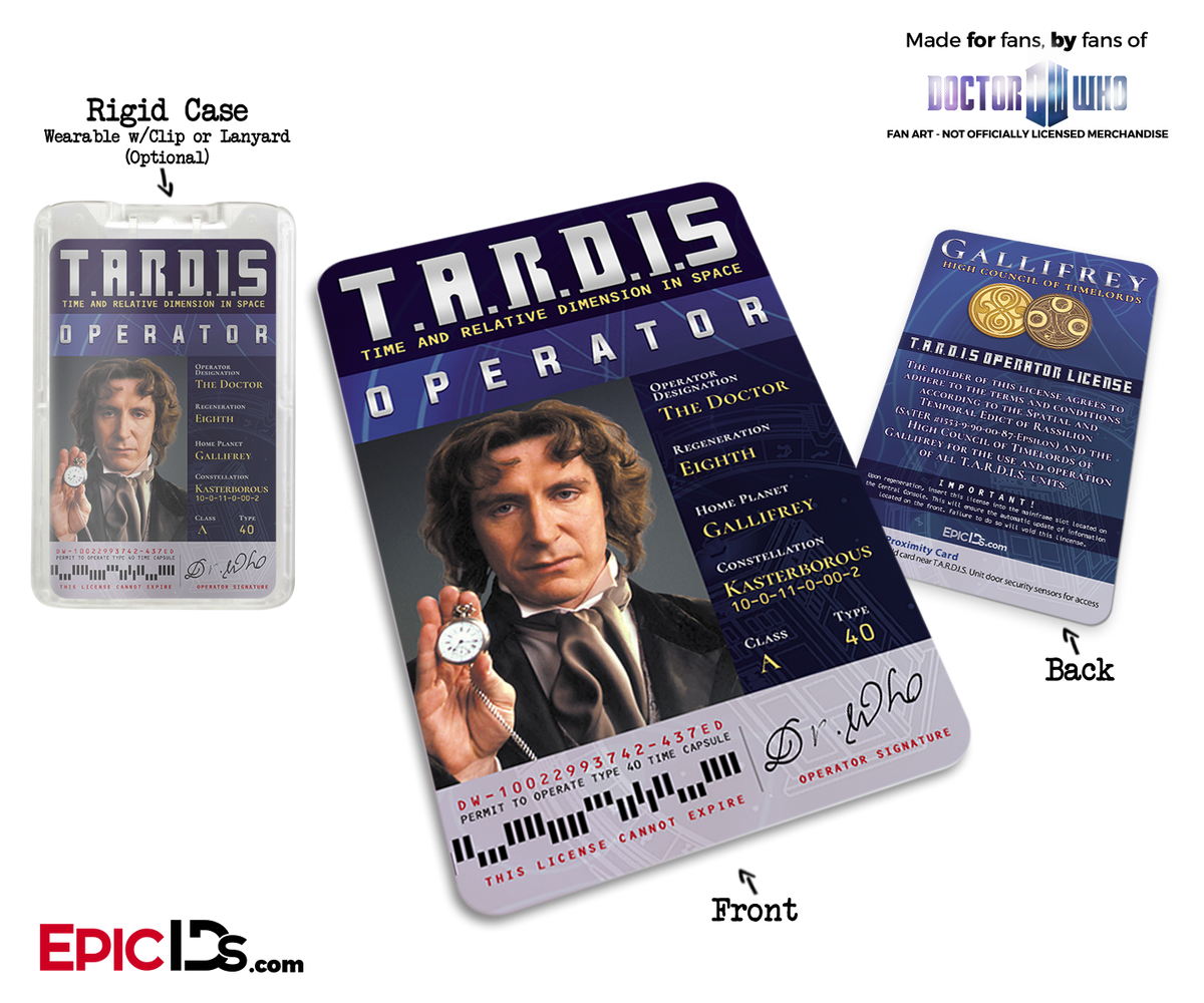 TARDIS &#39;Doctor Who&#39; Operator License - (08) The Eighth Doctor - Epic IDs