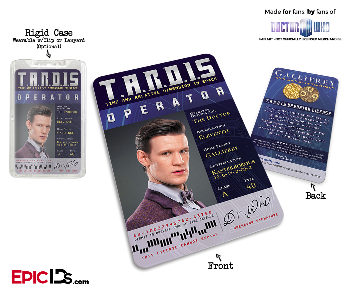 TARDIS &#39;Doctor Who&#39; Operator License - (11) The Eleventh Doctor - Epic IDs