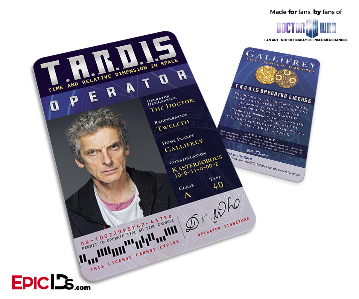 TARDIS 'Doctor Who' Operator License - (12) The Twelfth Doctor - Epic IDs