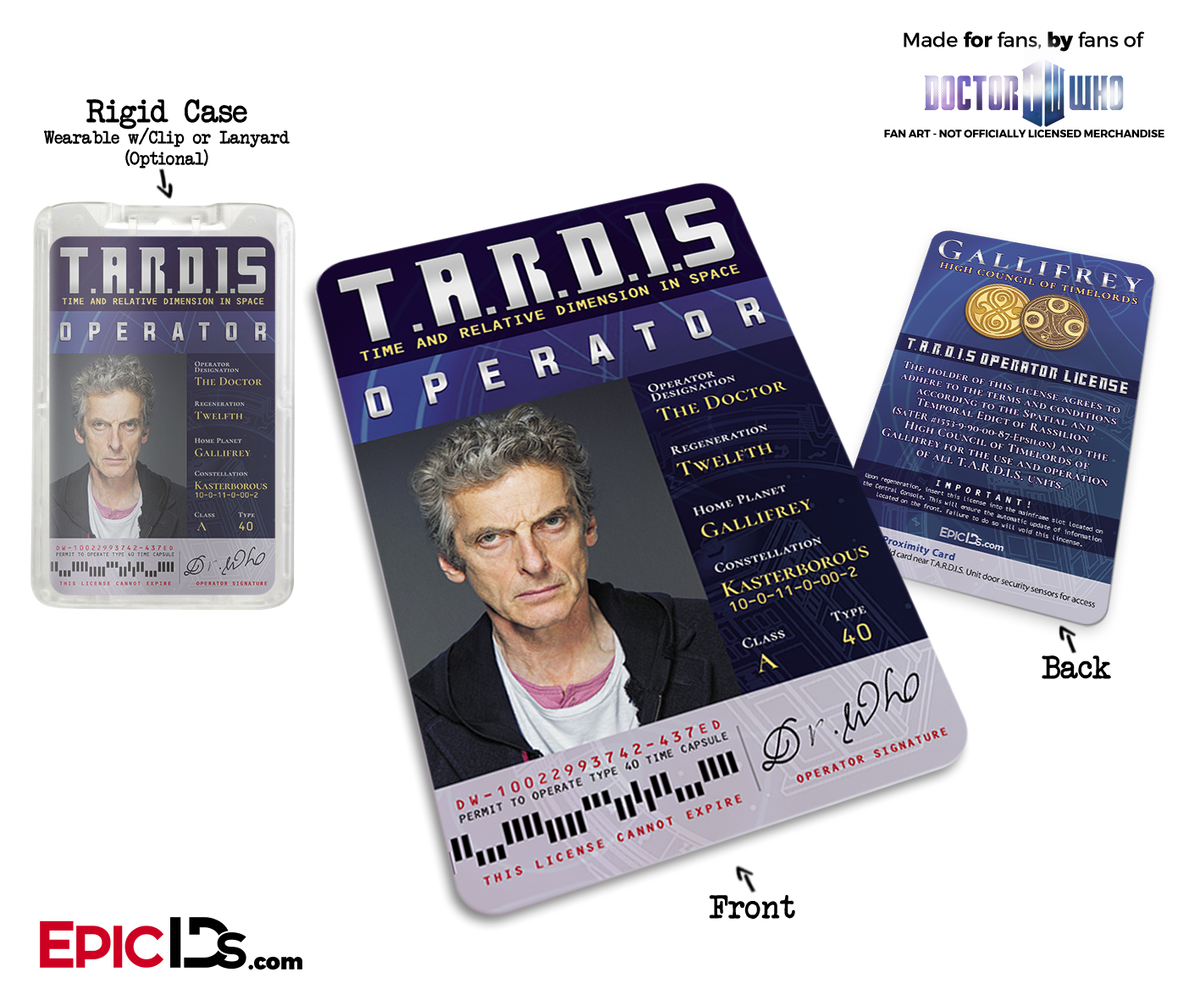 TARDIS 'Doctor Who' Operator License - (12) The Twelfth Doctor - Epic IDs