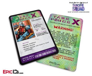 Task Force X 'Suicide Squad' Classic Comic ID Card - DeadShot / Floyd Lawton