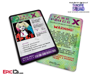 Task Force X 'Suicide Squad' Classic Comic ID Card - Harley Quinn / Harleen Quinzel
