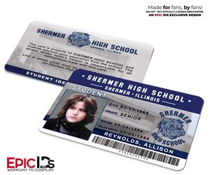 Allison Reynolds Student ID Card – Shermer High School – The Breakfast Club