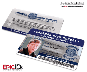 Brian Johnson Student ID Card – Shermer High School – The Breakfast Club