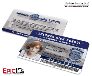 Claire Standish Student ID Card – Shermer High School – The Breakfast Club