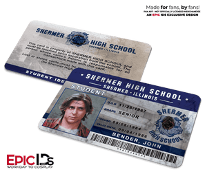 The Breakfast Club Inspired Shermer High School Student ID — John Bender (Distressed)