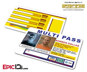 Korben Dallas Multipass ID Card — The Fifth Element — Cosplay Prop (Legacy Edition)