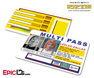 Leeloo Dallas Multipass ID Card — The Fifth Element — Cosplay Prop (Legacy Edition)