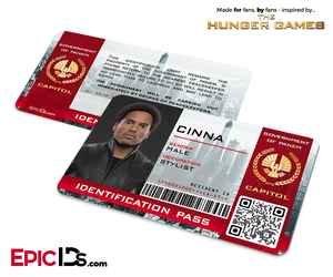 The Hunger Games Inspired Capitol Identification Card - Cinna