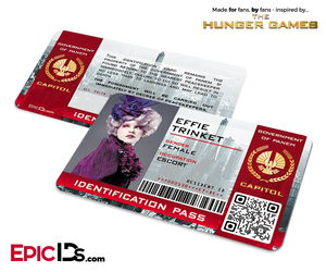 The Hunger Games Inspired Capitol Identification Card - Effie Trinket