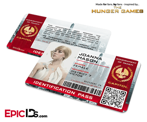 The Hunger Games Inspired Capitol Identification Card - Joanna Mason
