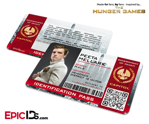 The Hunger Games Inspired Capitol Identification Card - Peeta Mellark