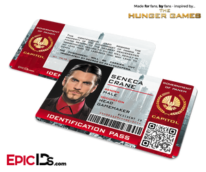 The Hunger Games Inspired Capitol Identification Card - Seneca Crane