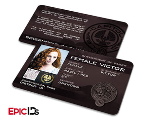 The Hunger Games Inspired Panem District 10 'Female Victor' Identification Card