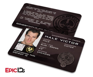 The Hunger Games Inspired Panem District 10 'Male Victor' Identification Card