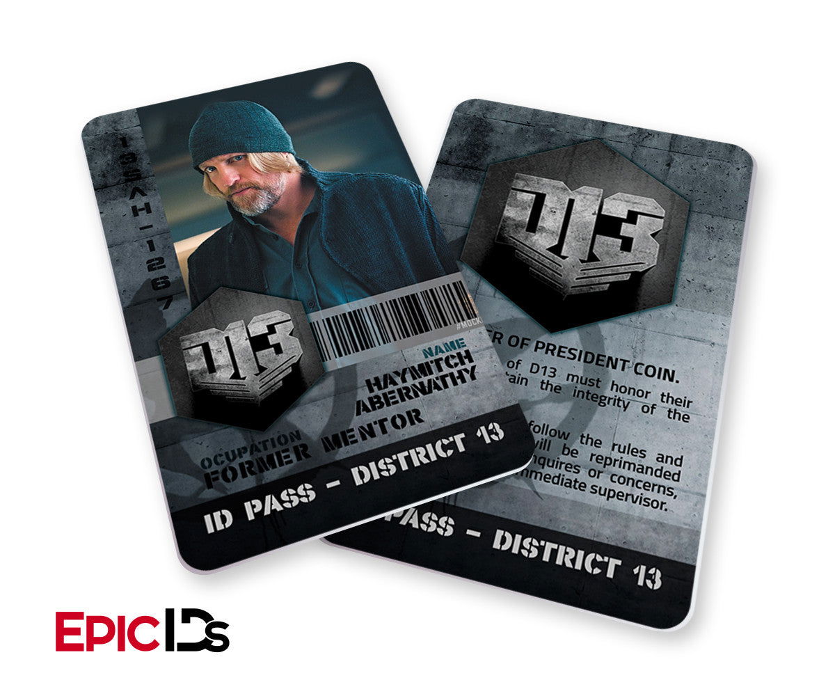 The Hunger Games Inspired Panem District 13 &quot;Haymitch&quot; Identification Card - Epic IDs