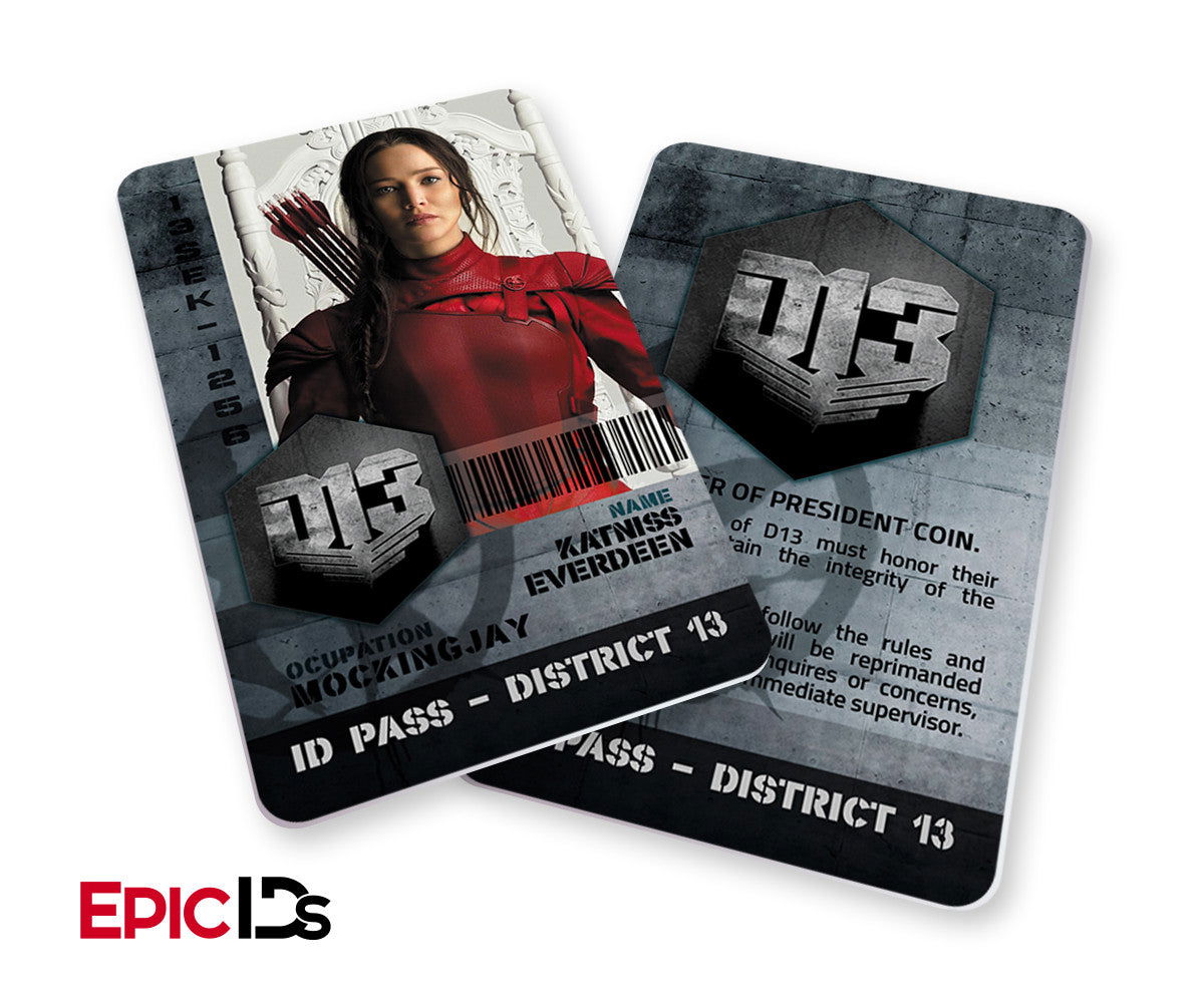 The Hunger Games Inspired Panem District 13 &quot;Katniss&quot; Identification Card - Epic IDs