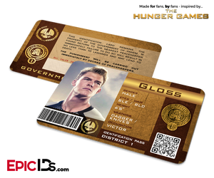 The Hunger Games Inspired Panem District 1 Identification Card - Gloss