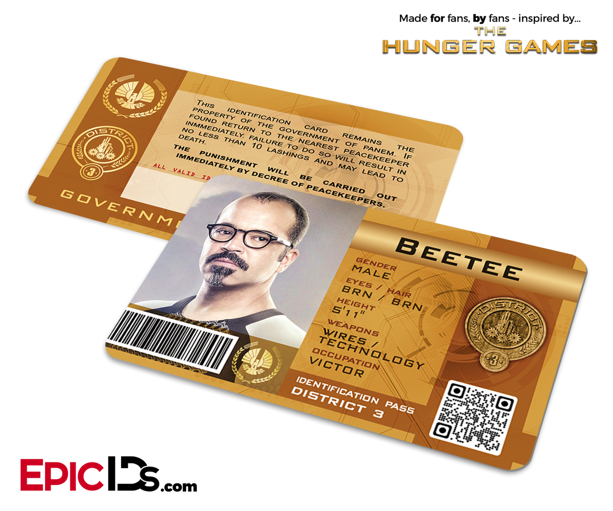 The Hunger Games Inspired Panem District 3 Identification Card - Bleetee - Epic IDs