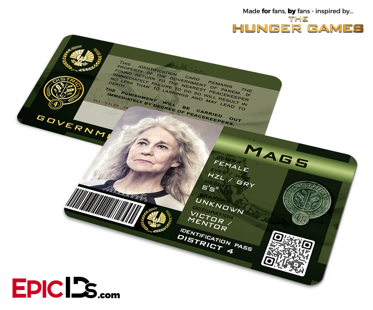 The Hunger Games Inspired Panem District 4 Identification Card - Mags - Epic IDs