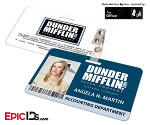 The Office Inspired — Dunder Mifflin Employee ID Badge — Angela Martin
