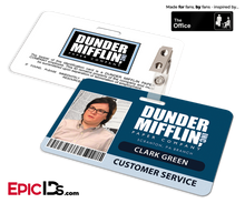 The Office Inspired — Dunder Mifflin Employee ID Badge — Clark Green