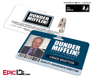 The Office Inspired — Dunder Mifflin Employee ID Badge — Creed Bratton