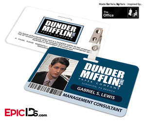 The Office Inspired — Dunder Mifflin Employee ID Badge — Gabriel Lewis