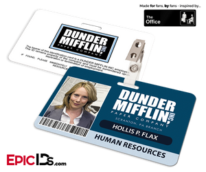 The Office Inspired — Dunder Mifflin Employee ID Badge — Holly Flax