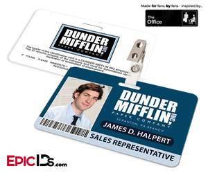 The Office Inspired — Dunder Mifflin Employee ID Badge — Jim Halpert
