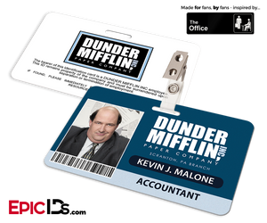 The Office Inspired — Dunder Mifflin Employee ID Badge — Kevin Malone