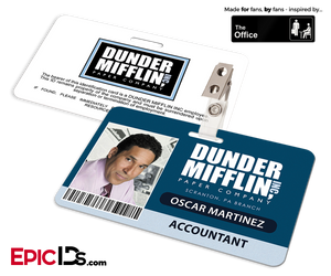 The Office Inspired — Dunder Mifflin Employee ID Badge — Oscar Martinez