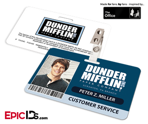 The Office Inspired — Dunder Mifflin Employee ID Badge — Peter Miller