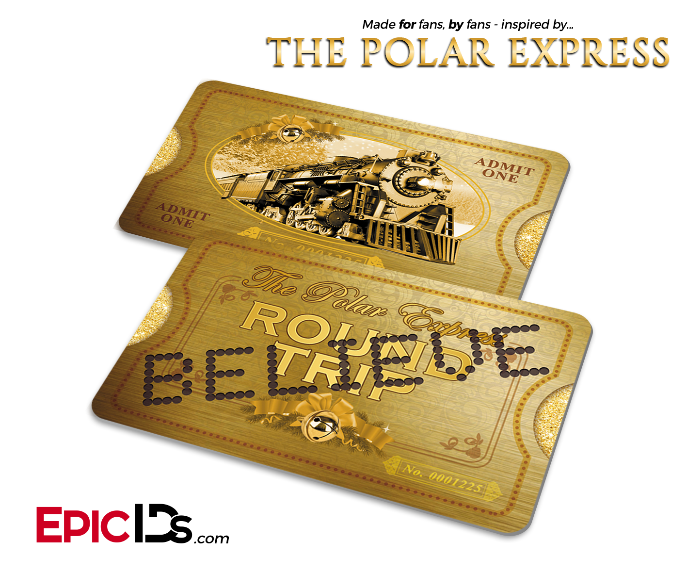 The Polar Express Inspired North Pole 'Believe' Train Ticket (Card) - Epic IDs