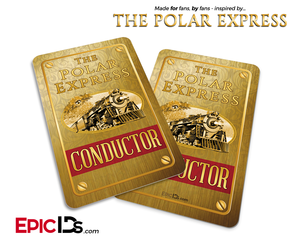 The Polar Express Inspired Train Conductor ID Card - Epic IDs